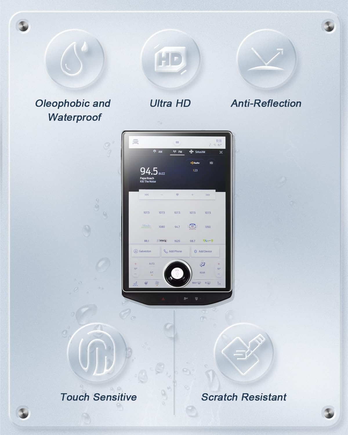 Bibibo 2Pcs For 2024 Ford Expedition Screen Protector 2022 2024 Ford Expedition (King Ranch/King Ranch Max/Platinum/Platinum Max