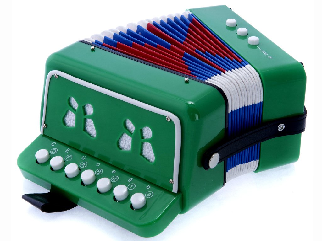 Dluca G105-Gr Child Button Accordion, Green
