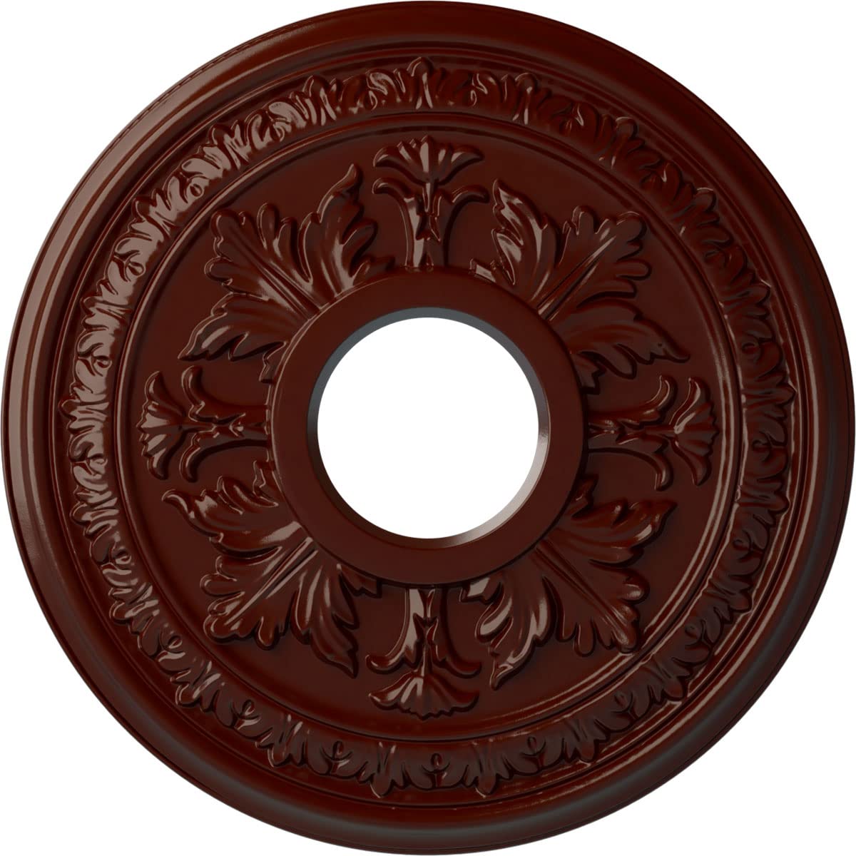Ekena Millwork Baltimore Ceiling Medallion, Brushed Mahogany