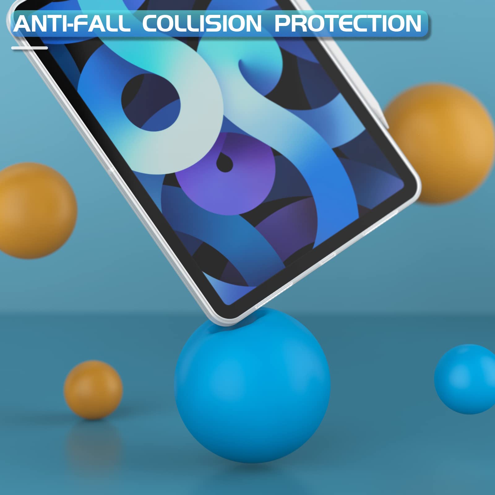 Asgens Case For Ipad Air 4 10.9'' 2020/Air 5 10.9 2022, Silicone Transparent Clear Soft Tablet Case For Ipad Air Model A2072/A23