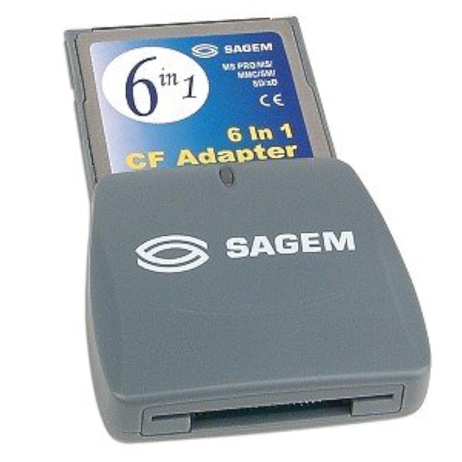 Sagem Compactflash To Ms Pro/Ms/Mmc/Sm/Sd/Xd Card Adapter   Turn Your Cf Type I Card Slot Into A 6 In 1 Card Reader!
