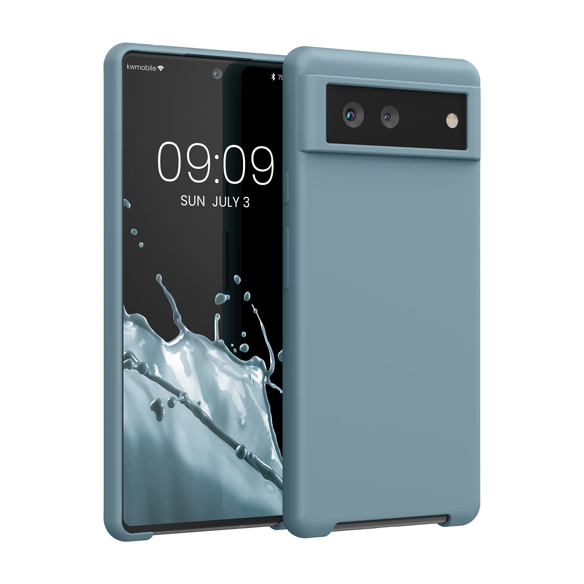 kwmobile Case Compatible with Google Pixel 6 Case - TPU Silicone Phone Cover with Soft Finish - Arctic Night