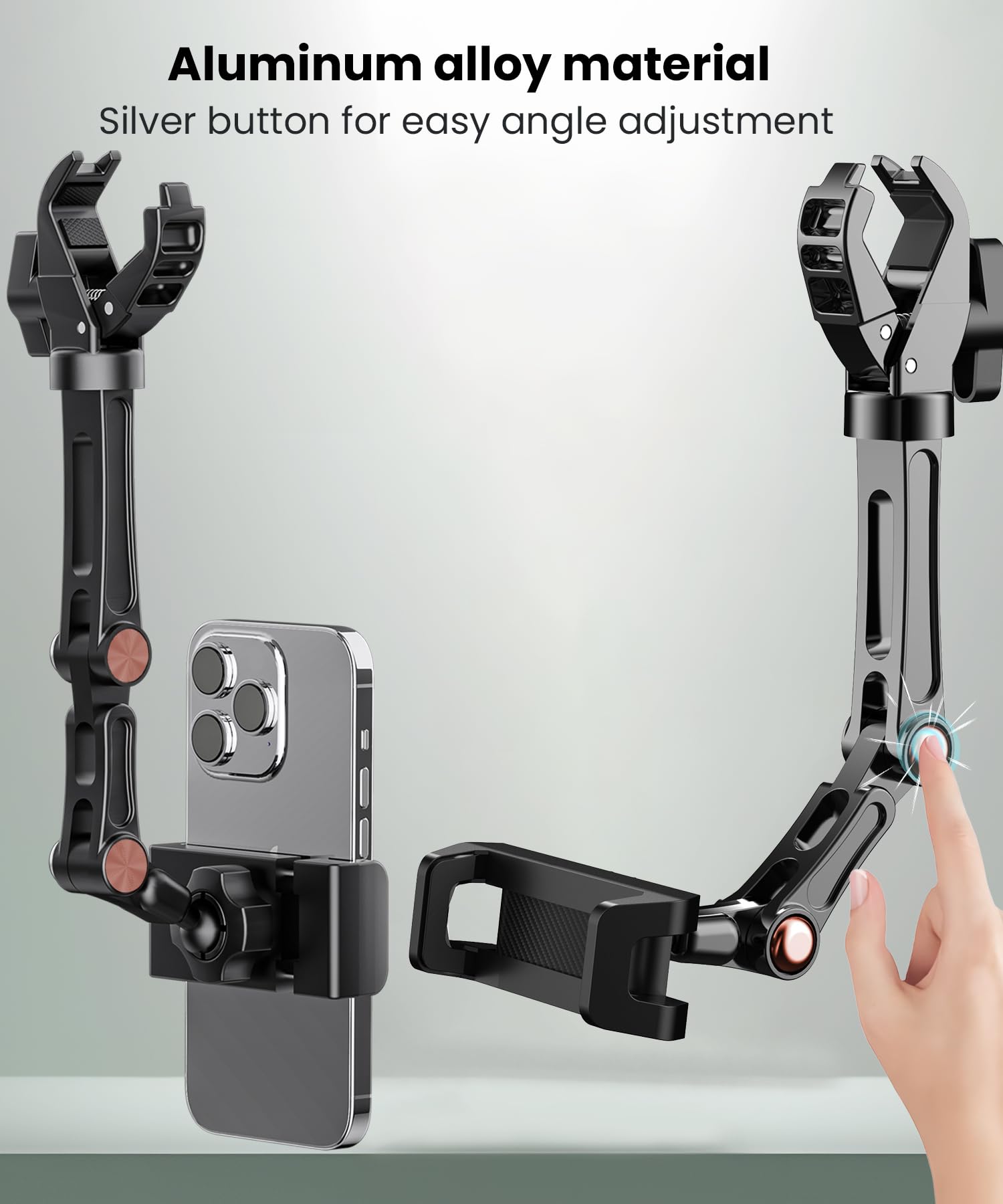 Karmus Rear View Mirror Phone Holder, Rearview Mirror Phone Holder For Car, Rotatable And Retractable Car Phone Holder Mount, Ca