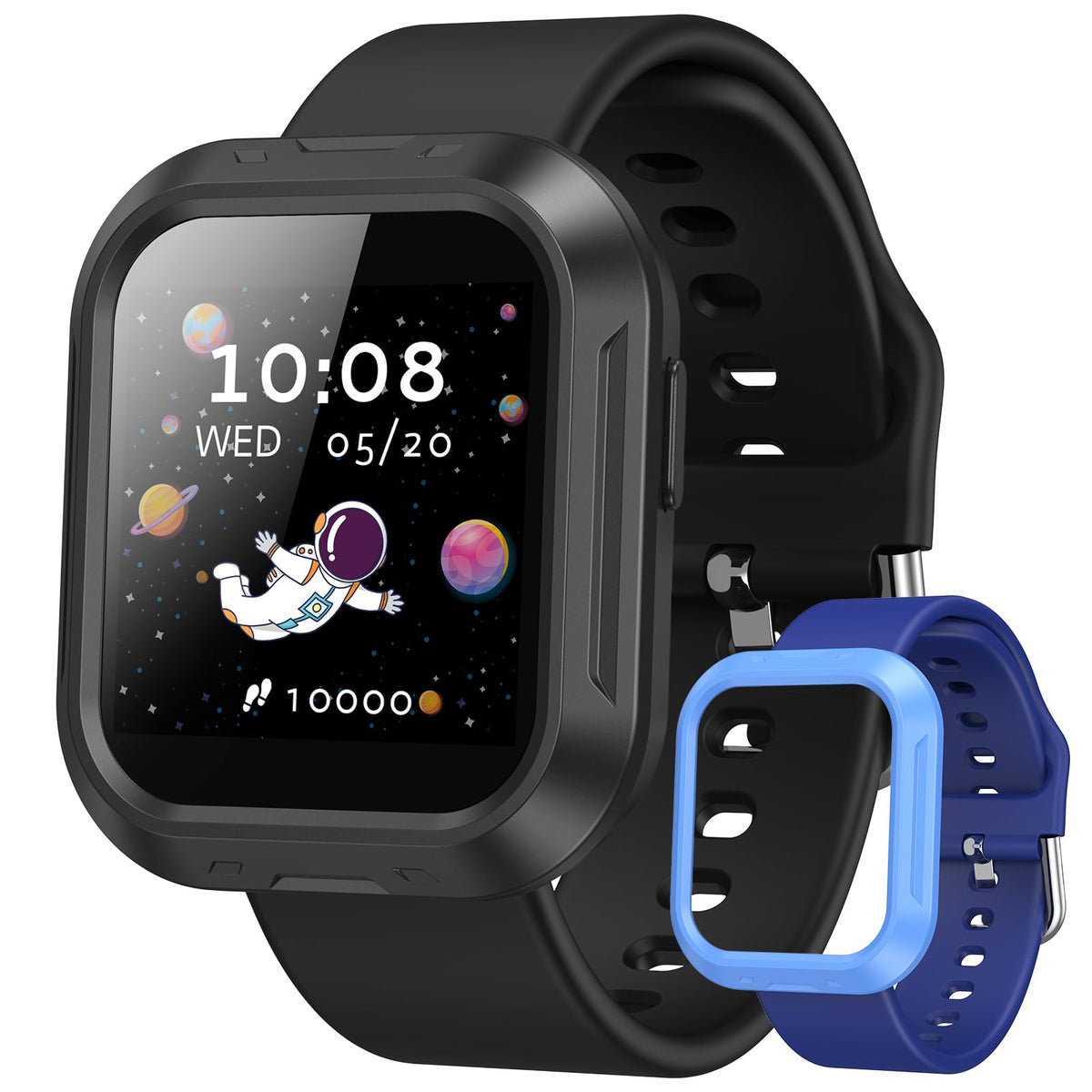 Parsonver Smart Kids Watch Fitness Tracker No Phone/App Needed, 20 Sport Modes, 1.4 '' Hd Diy Dial, Ip68, Sleep Monitor, Pedomet