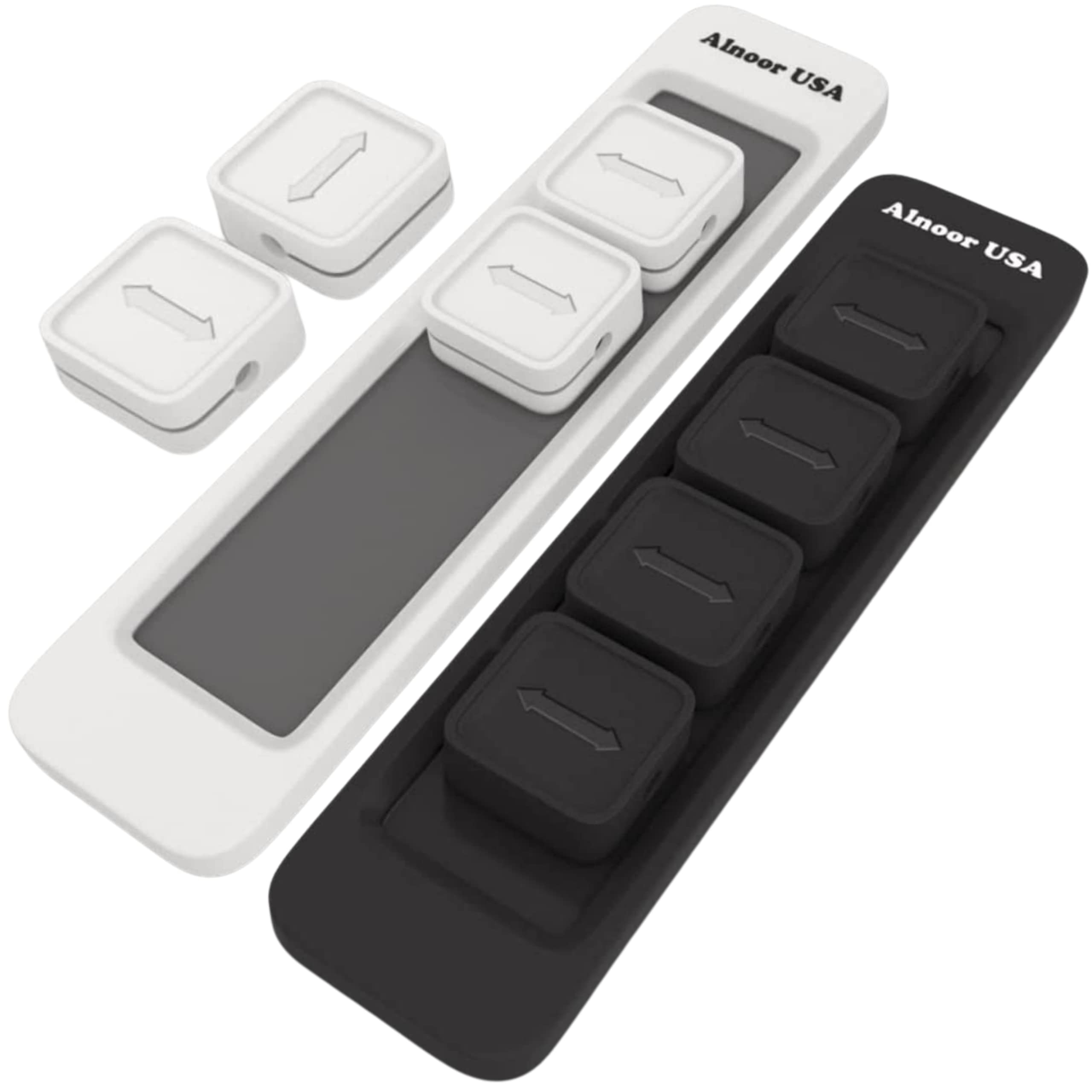 Alnoor Usa Magnetic Cable Organizer |Multipurpose Magnetic Cable Clips With 8 Cable Buckles & 2 Bases |Cable Management Clips Fo
