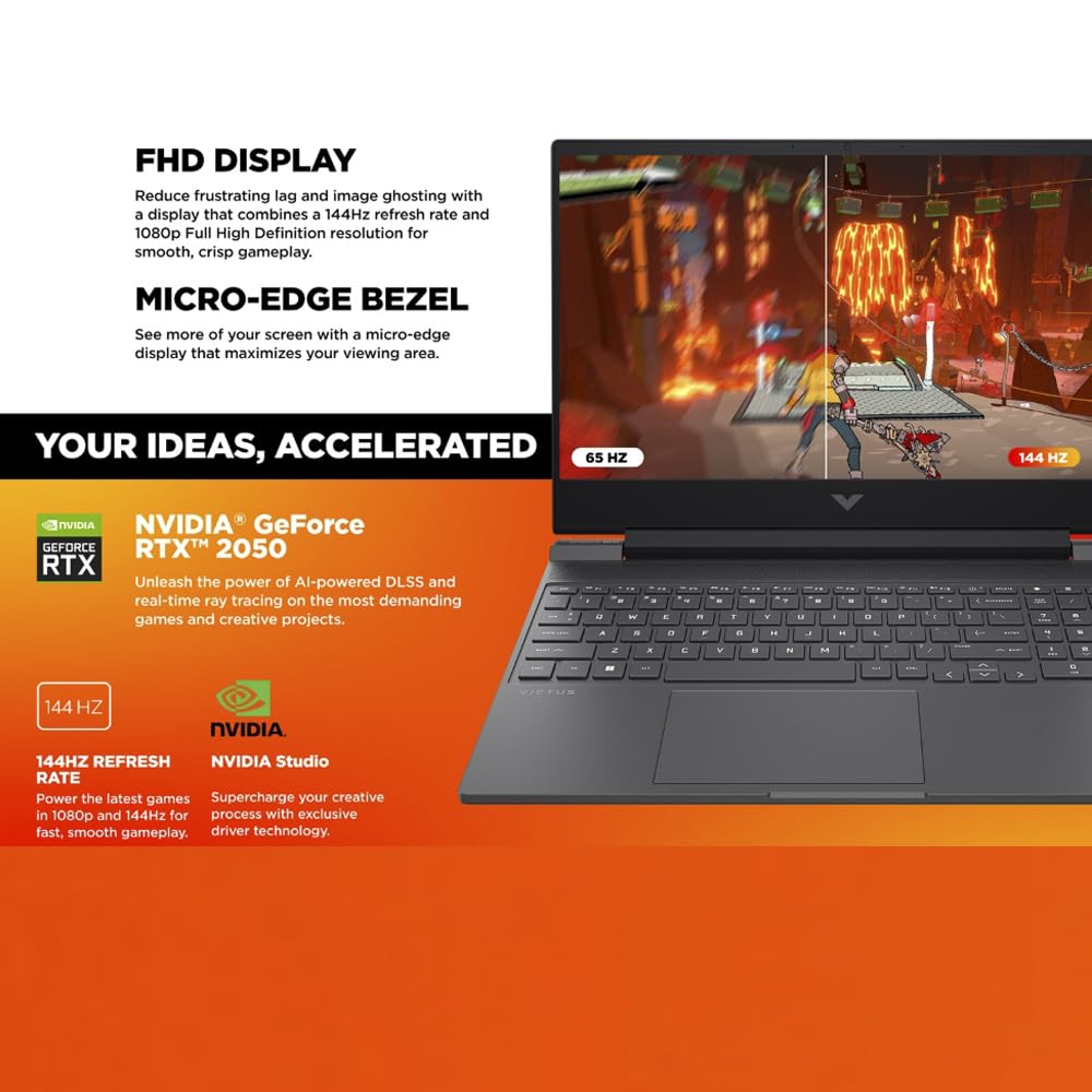 Hp Victus 15 Gaming Laptop (15.6'' Fhd 144Hz Ips, Amd Ryzen 5 7535Hs, 32Gb Ddr5 Ram, 1Tb Pcle Ssd, Nvidia Geforce Rtx 2050 4Gb,