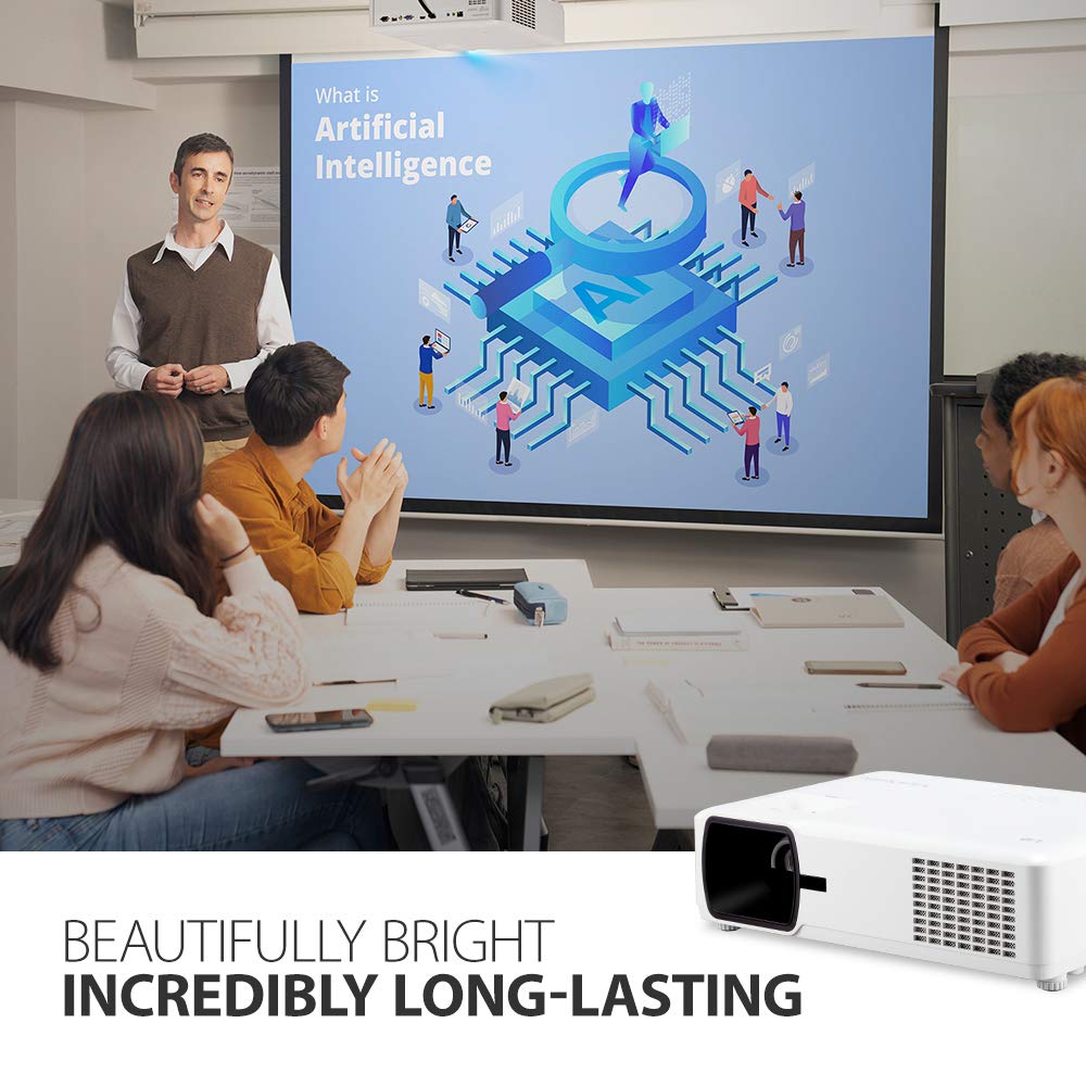 Viewsonic Bright 3000 Lumens Wxga Lamp Free Led Projector With Hv Keystone And 360 Degree Flexible Installation, Lan Control, 10