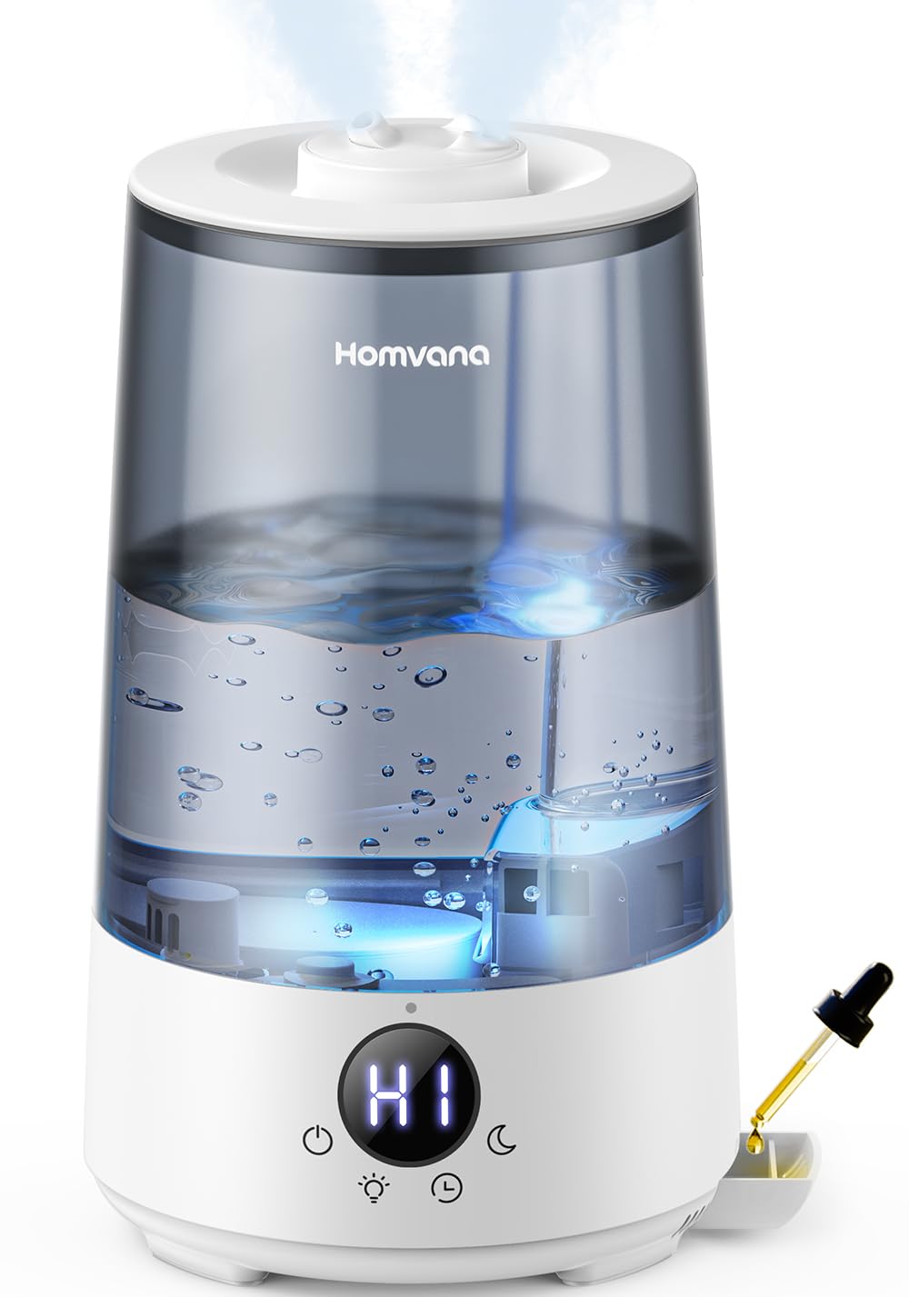 Homvana Humidifiers For Bedroom Home, 3.6 L Cool Mist Top Fill 34H Super Long Time, Quiet 16Db, Baby Humidifier, Oil Diffuser Fo