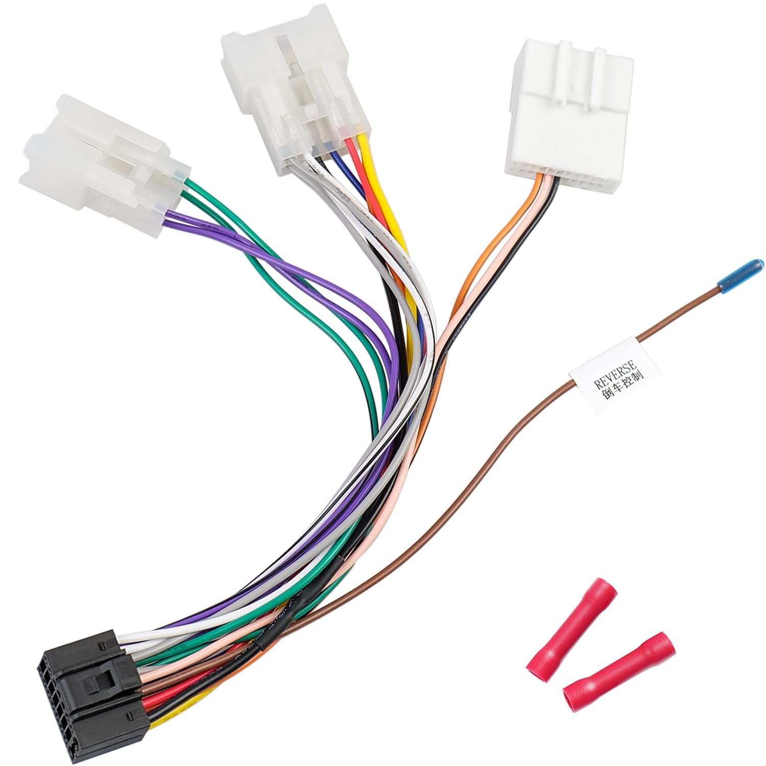 Jayubien Radio Wiring Harness For Toyota Iso Wire Harness Replacement 16Pin Android Car Stereo Adapter With 20Pin Swc Plug Rever