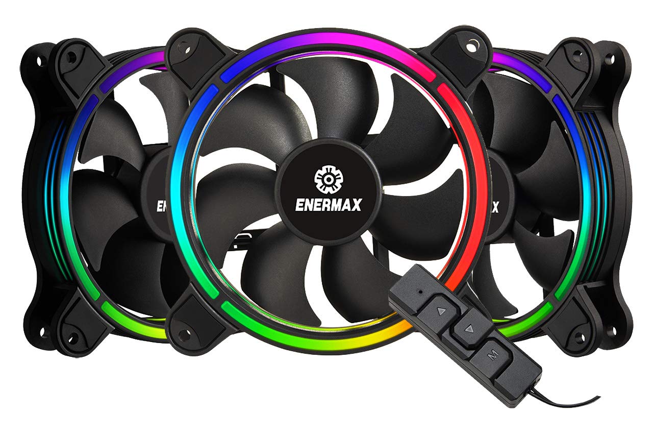 Enermax T.B. Rgb Ad Edition 3 Pack Of 120Mm Pwm Case Fan; Unique 4 Ring Addressable Rgb Lighting Sync Via Motherboard/Rgb Contro