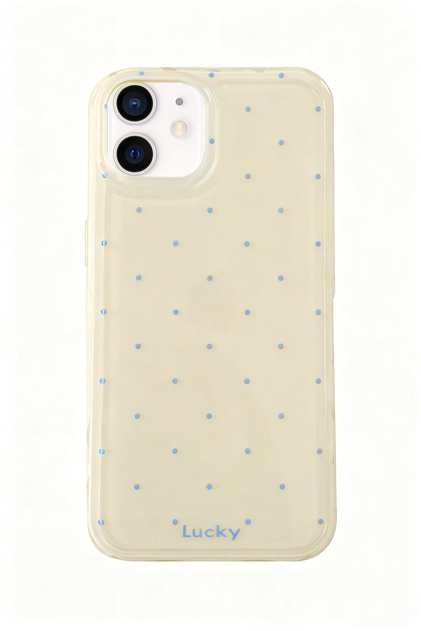 Dwginnt for iPhone 13 Pro Case Cute Polka Dot Phone Case Soft TPU Durable Protective Aesthetics Design Cover for Girls Women-Yel