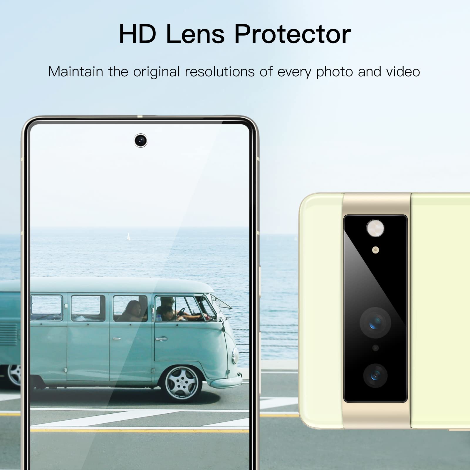 Jetech Screen Protector For Google Pixel 7 With Camera Lens Protector, Easy Installation Tool, Tempered Glass Film, Fingerprint