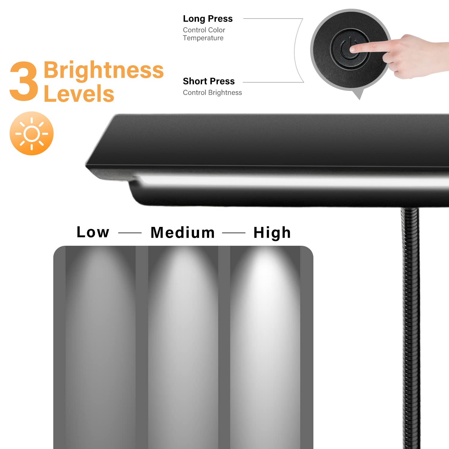 Vekkia Music Stand Light 19 Led Professional Musician Super Bright Clip On Piano Lights, 9 Levels Dimmable Rechargeable, Perfect