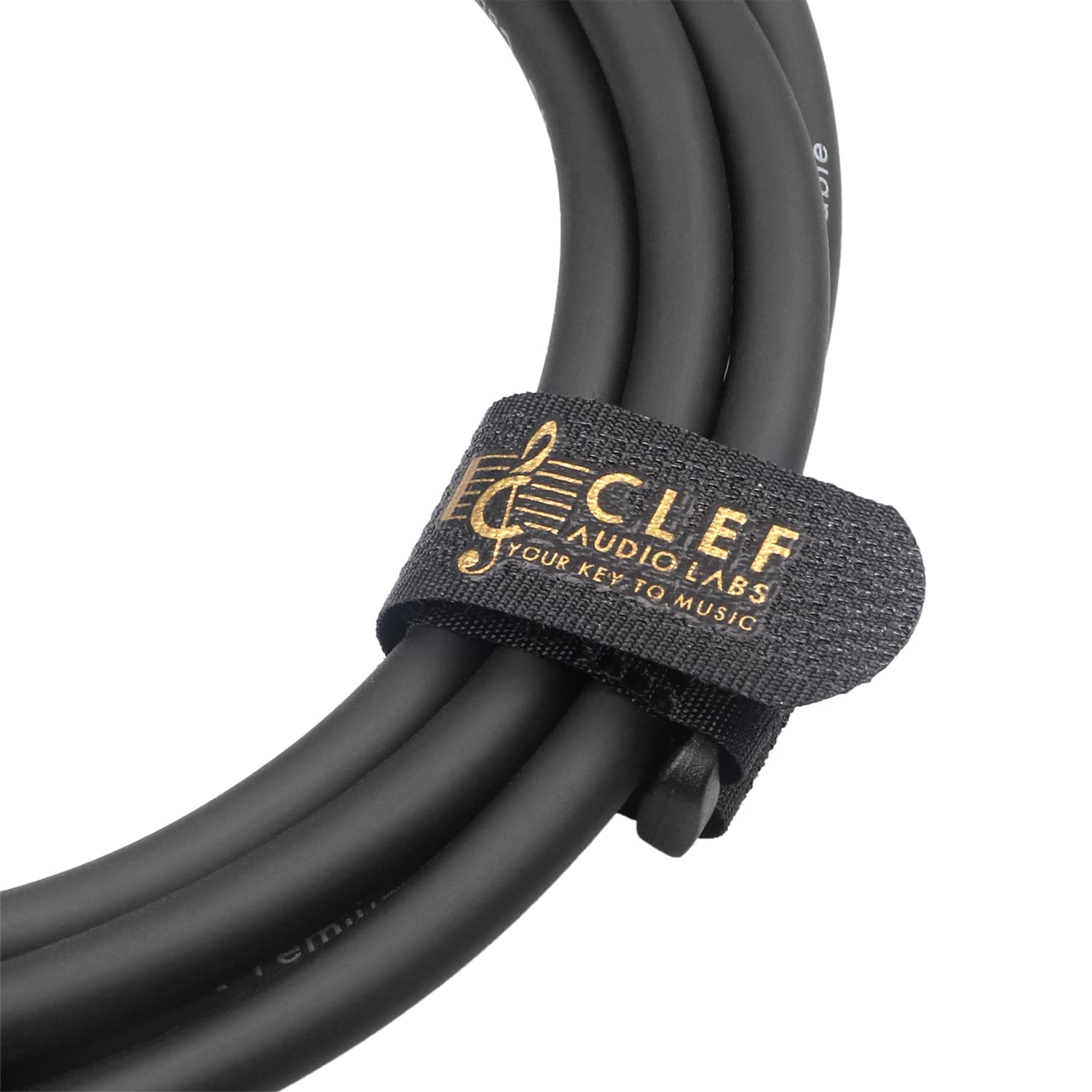 Clef Audio Labs Guitar Cable 6 Ft, 22Awg Shielded, Tangle Free Pvc Jacket, Chrome Zinc Alloy Shell, Electric Bass Guitar Amp Cor