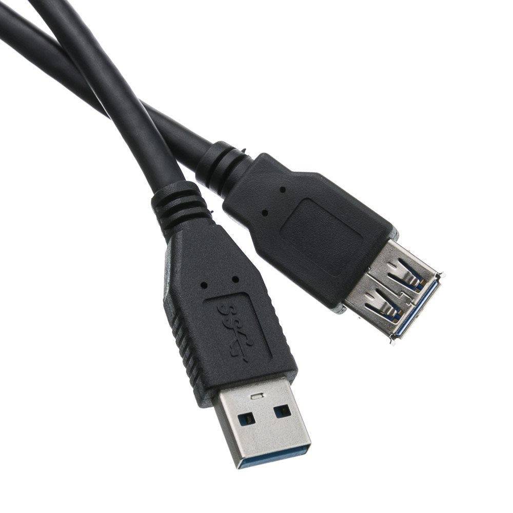 Cablewholesale 6 Feet Usb 3.0 Extension Cable, Black, Type A Male/Type A Female Plug, A Male To A Female Super Speed Usb Extensi