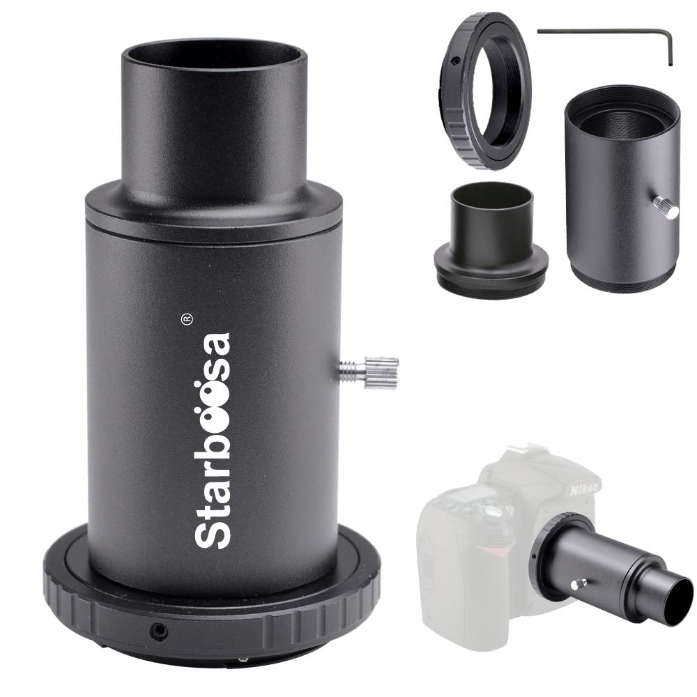 Starboosa 1.25-Inch T Adapter And T2 T Ring Adapter - For Nikon Slr Cameras Connected To Telescopes - For Prime-Focus Or Eyepiece-Projection Photography