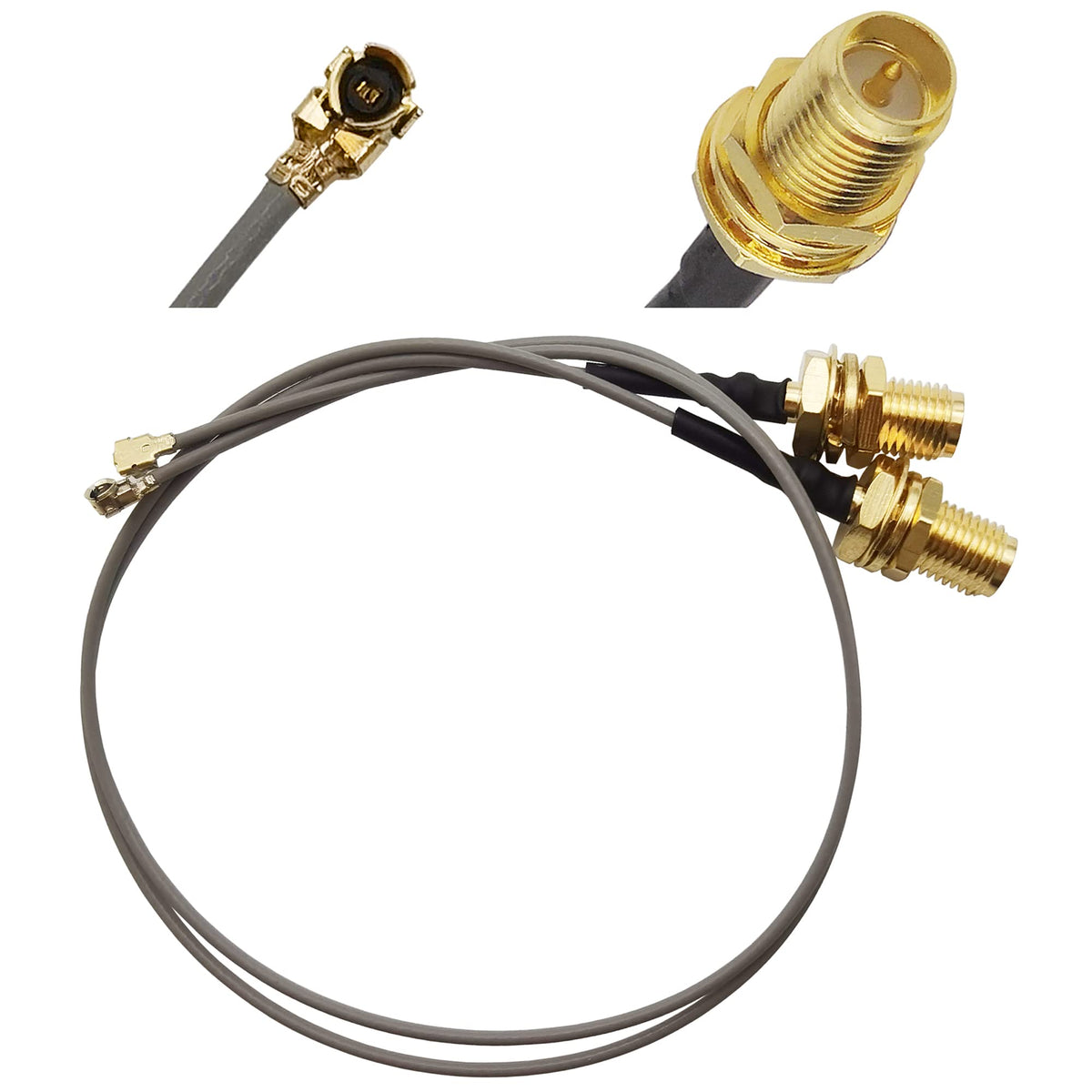 Tenmory Ufl To Sma Mini Pci U.Fl To Rp Sma Female Ipex Connector Pigtail Antenna Extension Cable (10 Inch (2 Pcs))