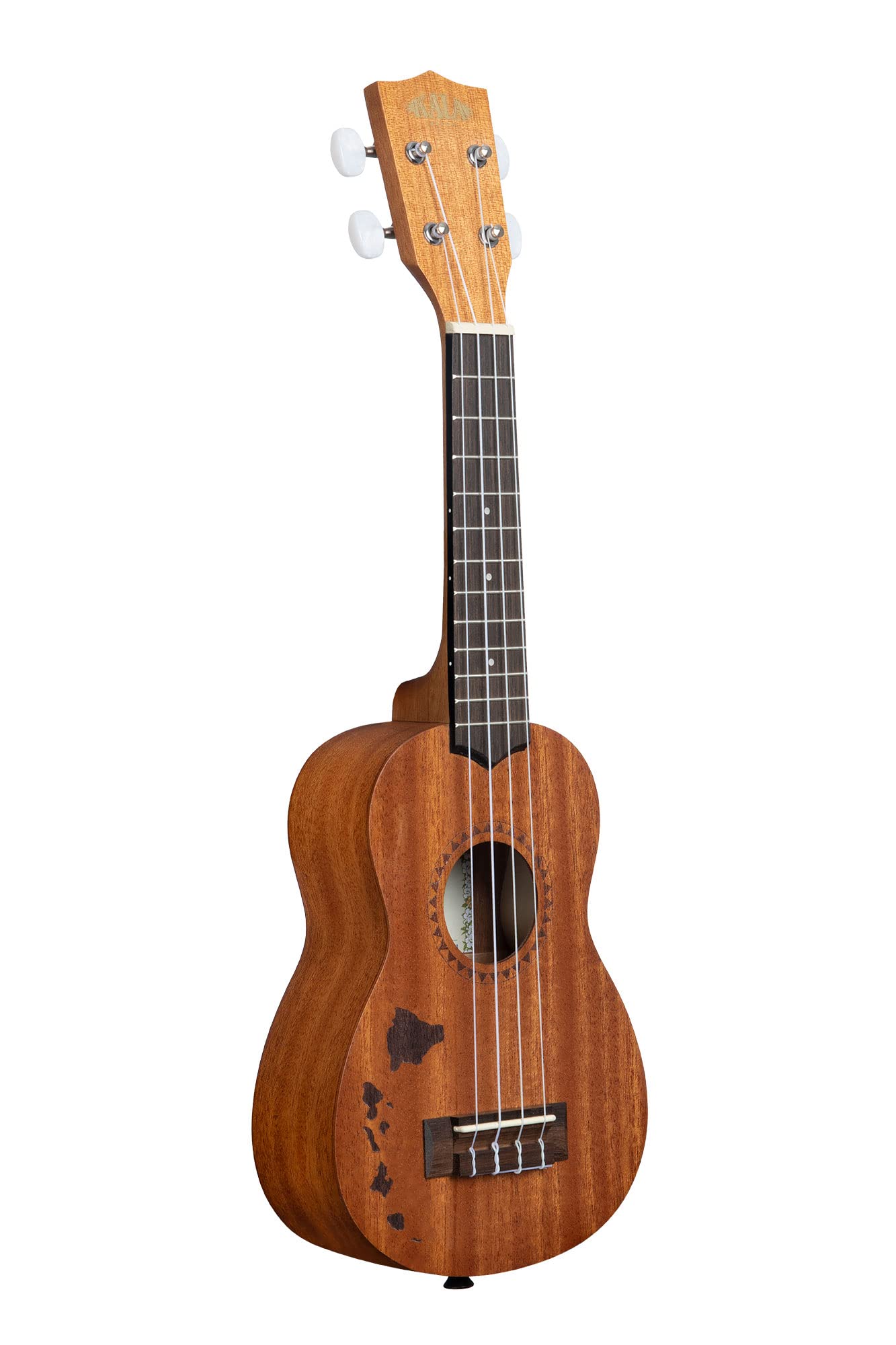 Kala 15S Satin Mahogany Ukulele With Hawaiian Island Laser Etching (Ka 15S H1)