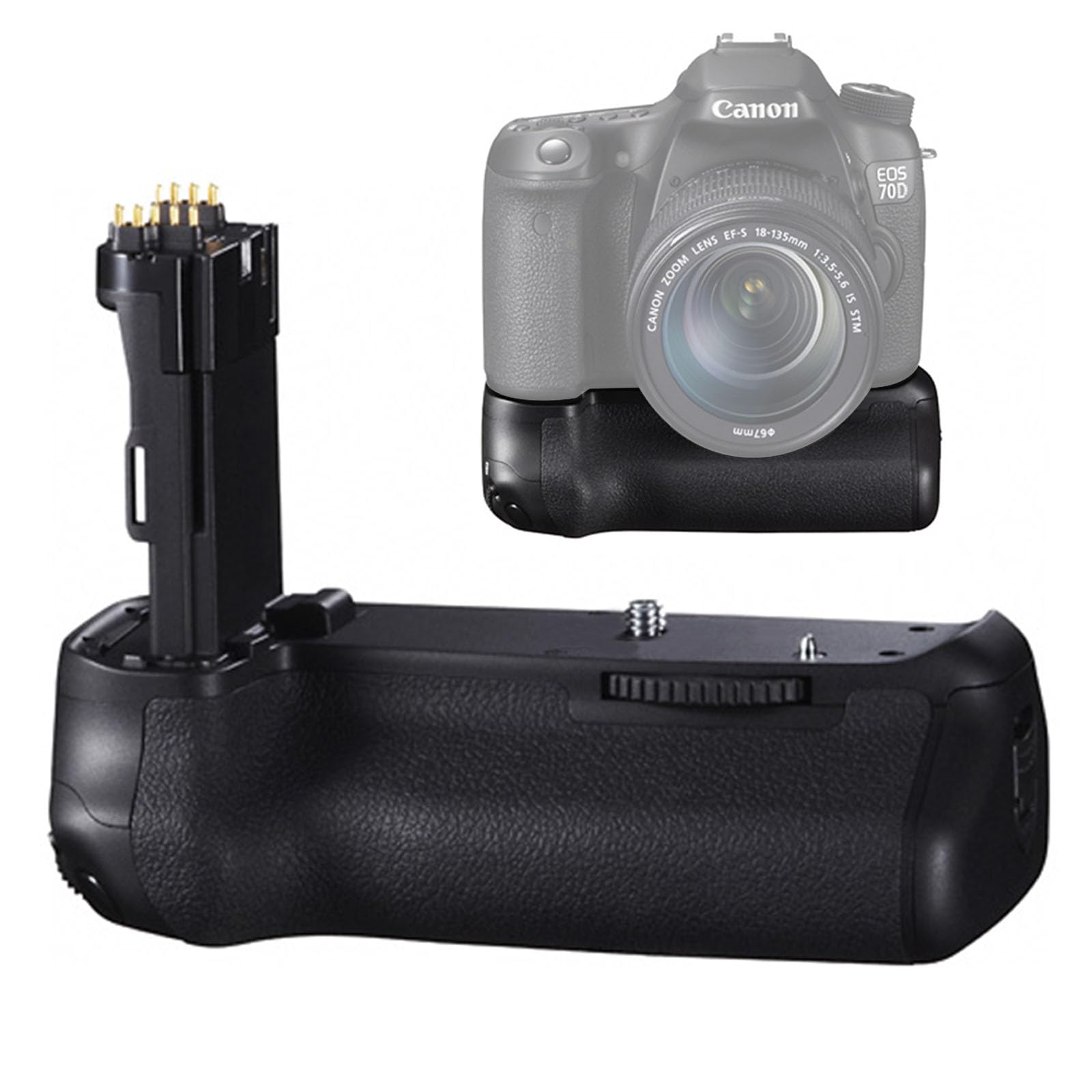 Bg 14 Battery Grip For Canon Eos 70D/80D Dslr Camera (Replacement For Bg E14),Used To Replace 2 Canon E6 Or 6 Aa Rechargeable Li