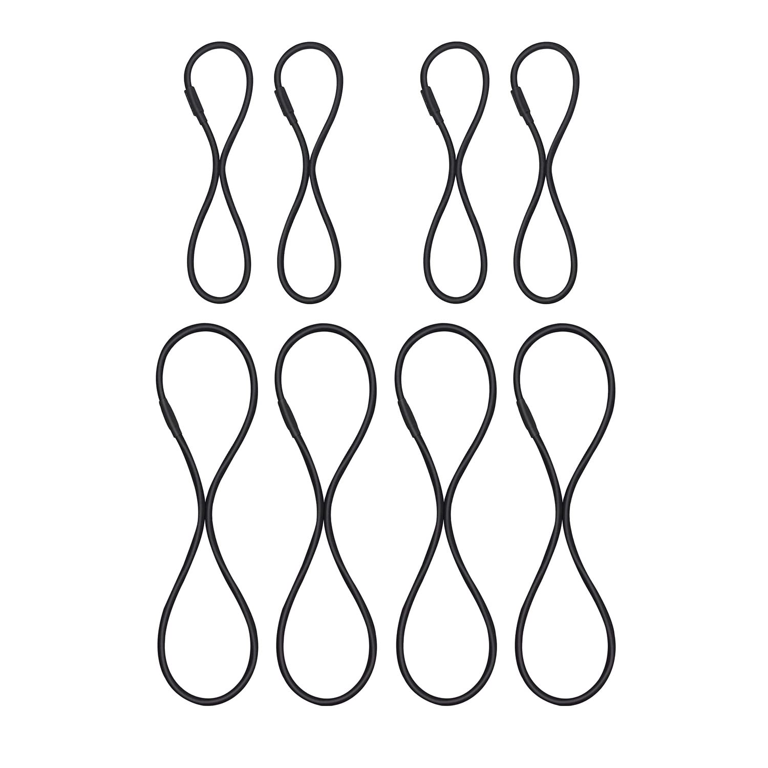 Zyamy 8Pcs Black Universal Elastic Band Replacement Microphone Shock Mount Rubber Ring Shock Mount Retainer