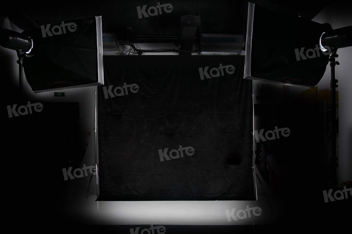 Kate 8Ft  10Ft/ 2.4M  3M Solid Black Backdrop Portrait Background For Photography Studio