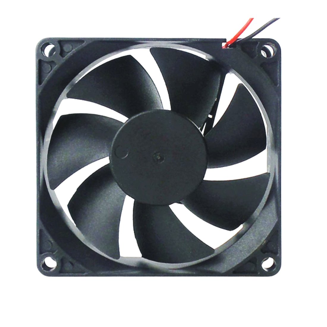 Copapa 80X80X20Mm Dc12V Cace Fan High Air Flow Fluid Dynamic Cooling Computer Case Fan With Cooling Fan 8020L12 (Black) Set Of 2