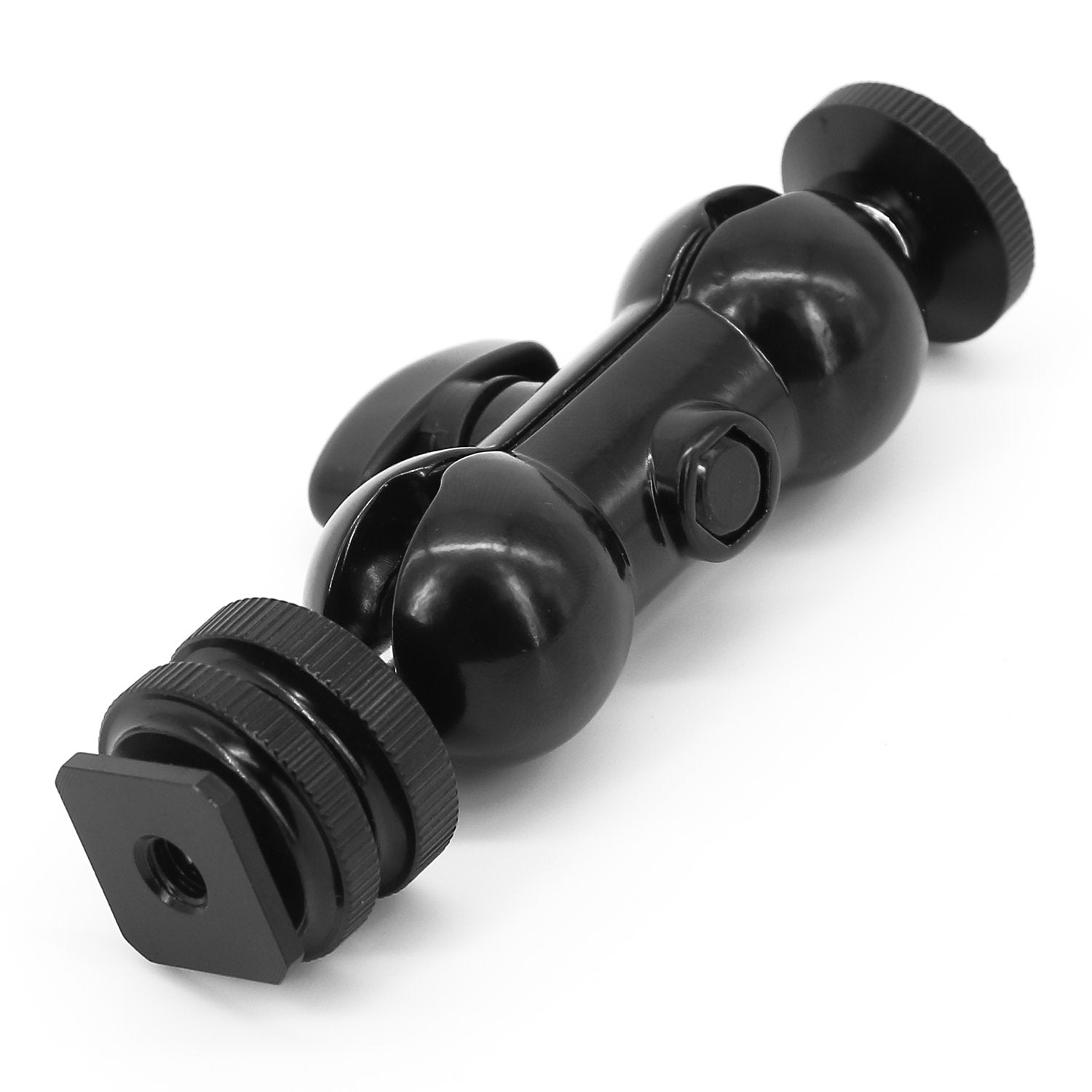 Ball Head Shoe Mount 1/4 Hot Shoe Mount Double Ballhead 1/4 Tripod Screw Multi-Function For Lcd Monitors,Led Light,Microphone