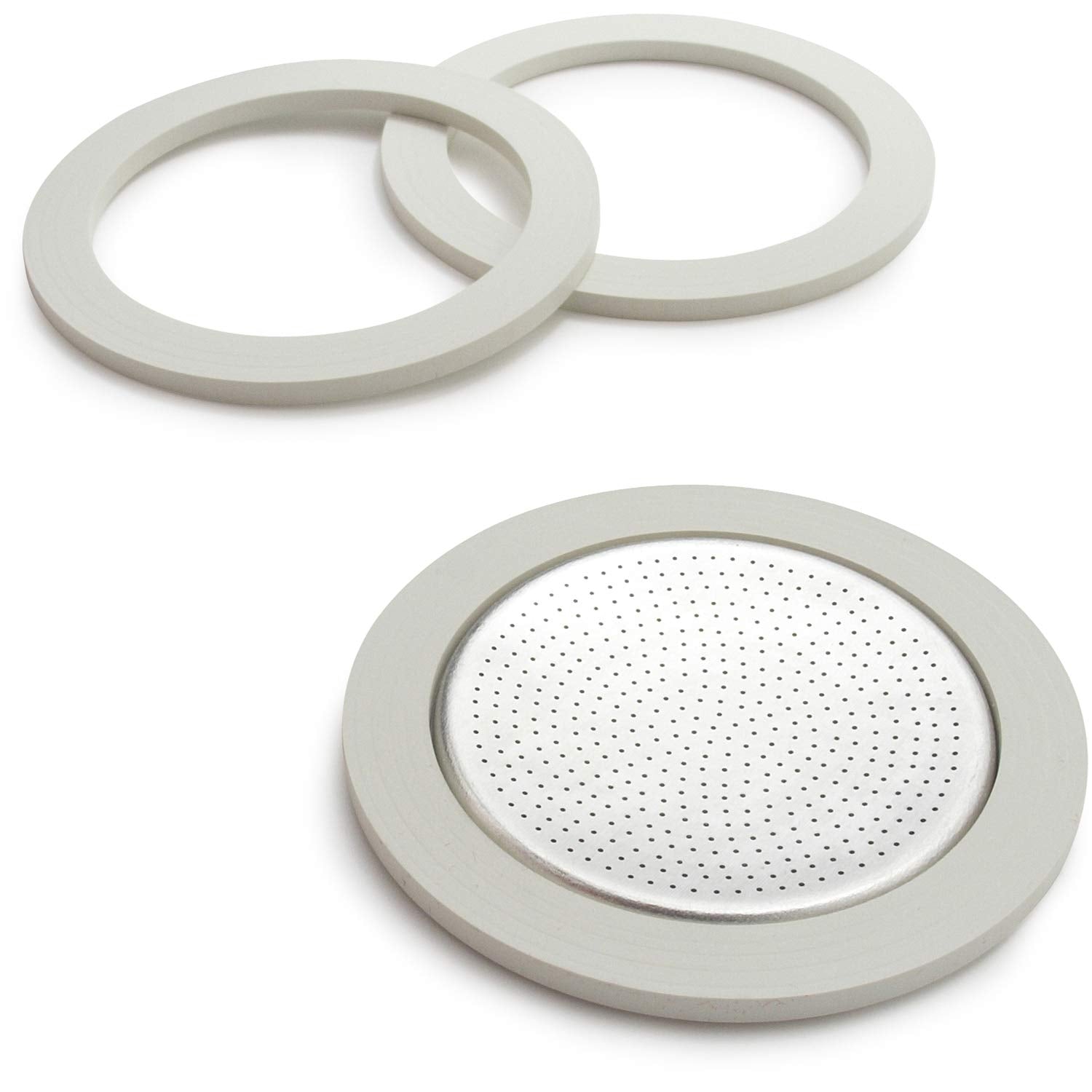 Bialetti 6 Cup Espresso Maker Replacement Gasket & Filter - Metal