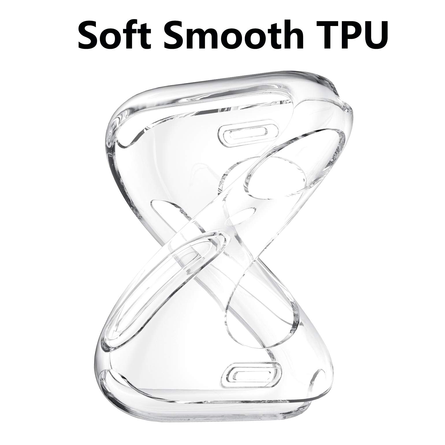 Hankn 2 Pack Clear Case For Apple Watch Series 9 8 7 45Mm / Series 6 5 4 Se 44Mm Case, Soft Tpu Cover Shell Shockproof Iwatch Bu