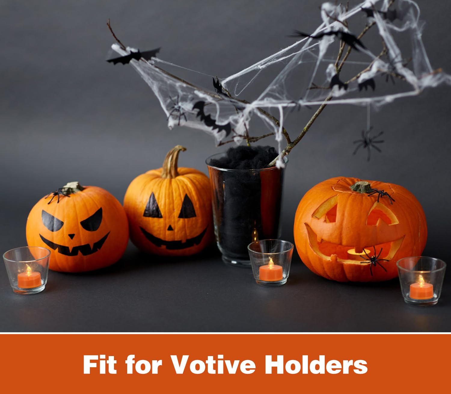 Koaby Led Tea Lights   12 Pack Flickering Flameless Lights, Lasts 200H+, Warm Yellow, Orange Base