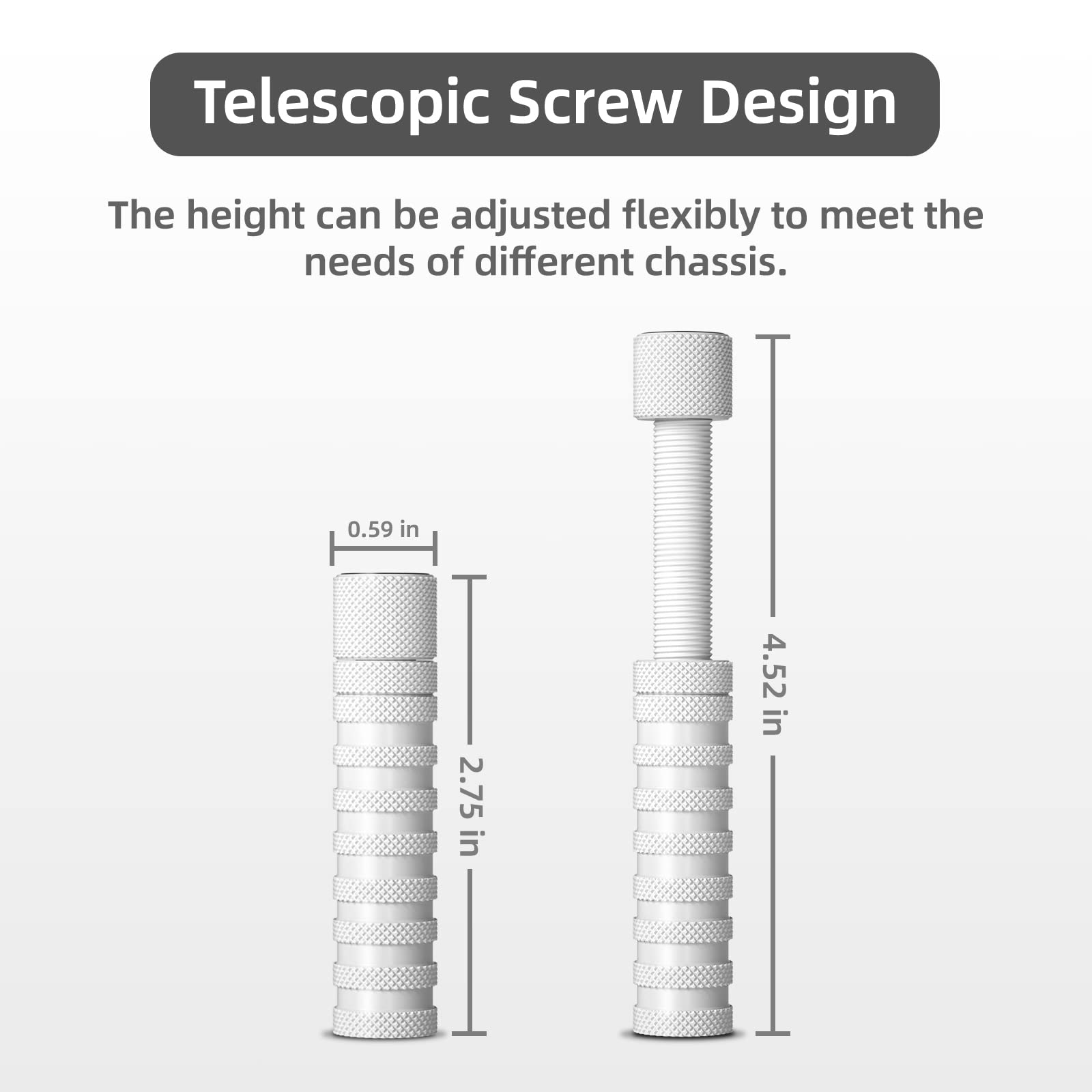 Ausvrkkit Gpu Support Bracket, 2.75 4.52Inch Gpu Sag Bracket With Non Slip Sheet, Gpu Holder For Prevent Graphics Card Sag (Whit