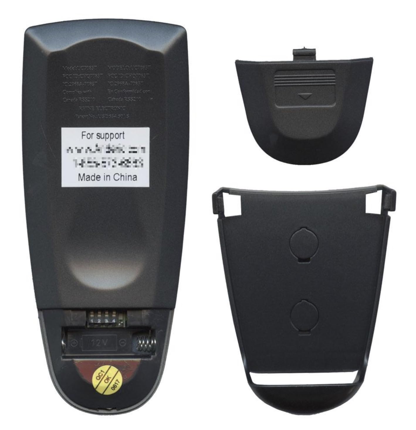 Anderic Uc7083T For 3 Speed Ceiling Fans   Remote Control With Wall Mount Only (Receiver Not Included)   Black (With Up Light Ke