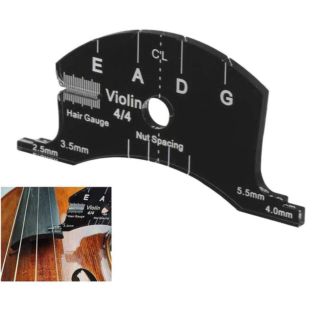 Tzong Violin Bridges Multifunctional Template Violin Bridges Repair Reference Tool Fingerboard Scraper Making Tool 3/4