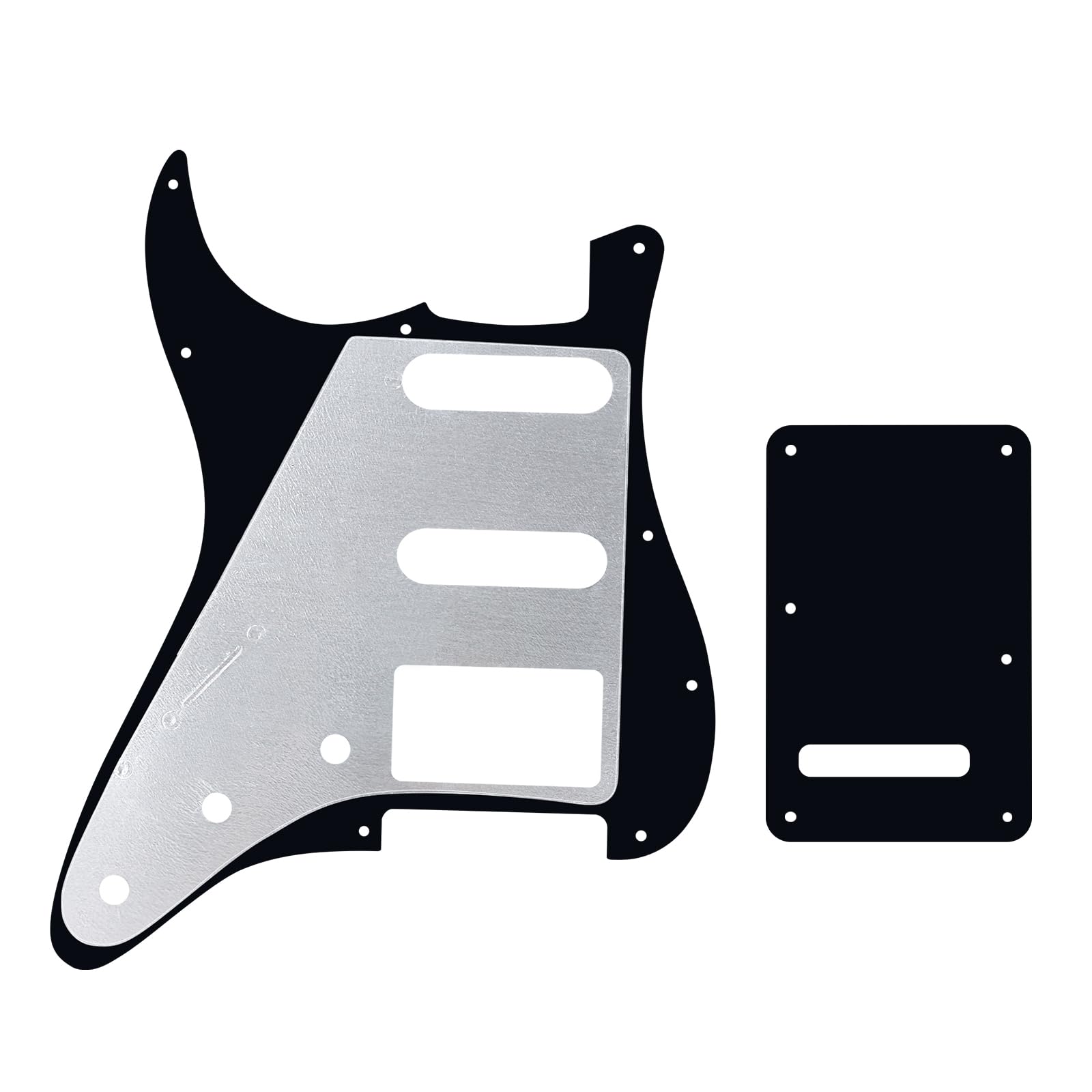Banworks 1Ply Strat Hss Pickguard 11 Hole Ssh Pickguard Scratch Plate With Backplate 6 Hole Trem Tremolo Cover Set For Usa/Mexic