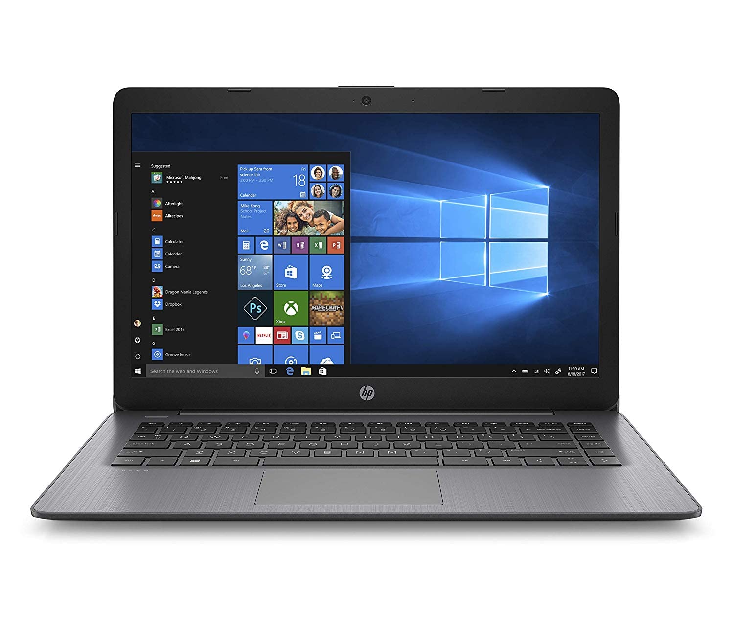 HP Stream 14-Inch Touchscreen Laptop, AMD Dual-Core A4-9120E Processor, 4 GB SDRAM, 64 GB eMMC, Windows 10 Home in S Mode with O