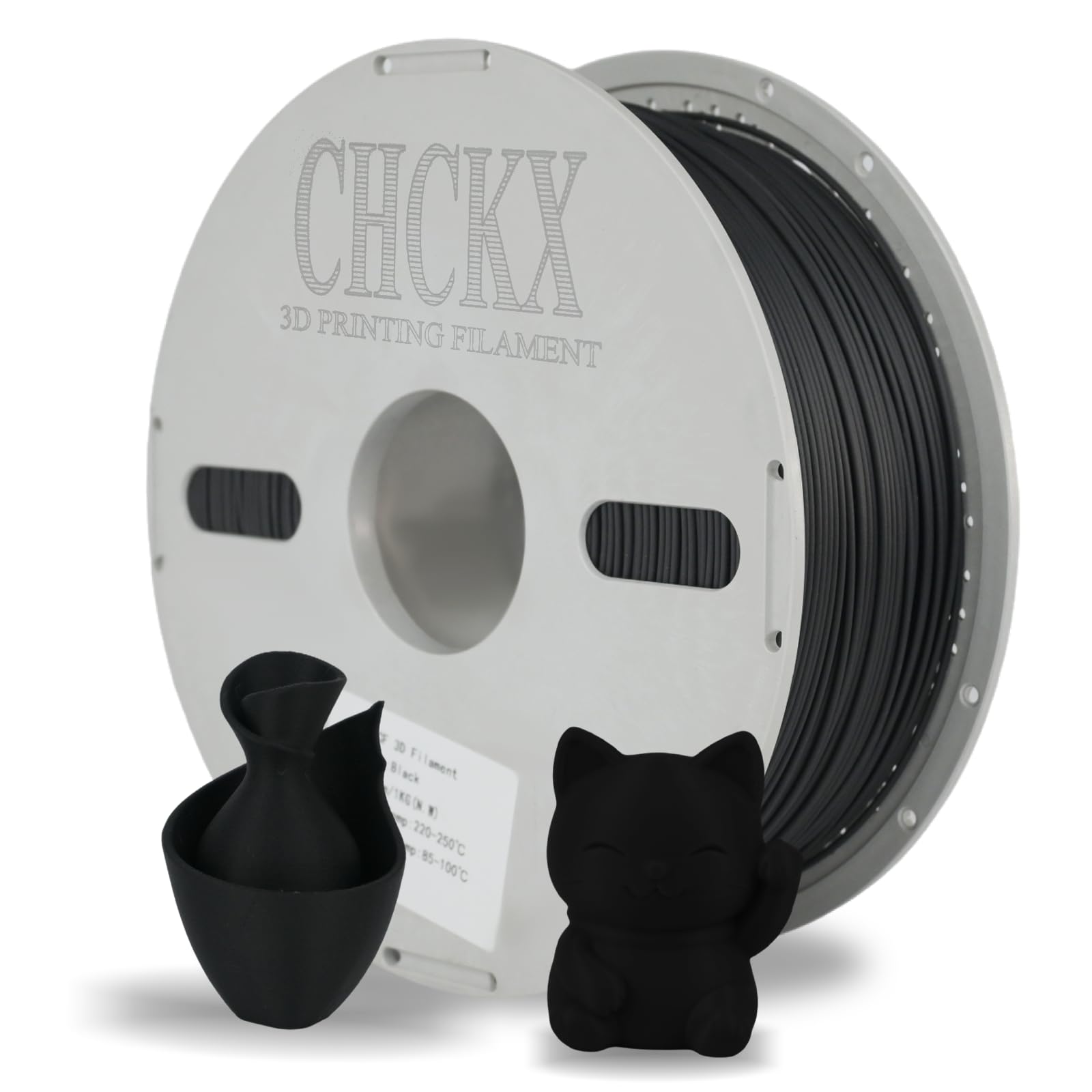 CHCKX PP-GF Filament 1.75mm 1KG Matte Black Polypropylene Glass Fiber Filament 3D Printing Filament