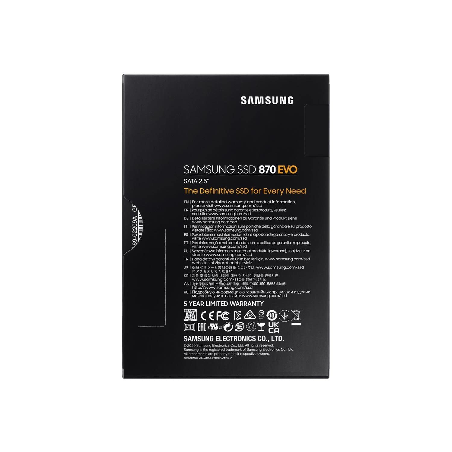 Samsung Ssd 870 Evo, 1 Tb, Form Factor 2.5   , Intelligent Turbo Write, Magician 6 Software, Black (Internal Ssd)