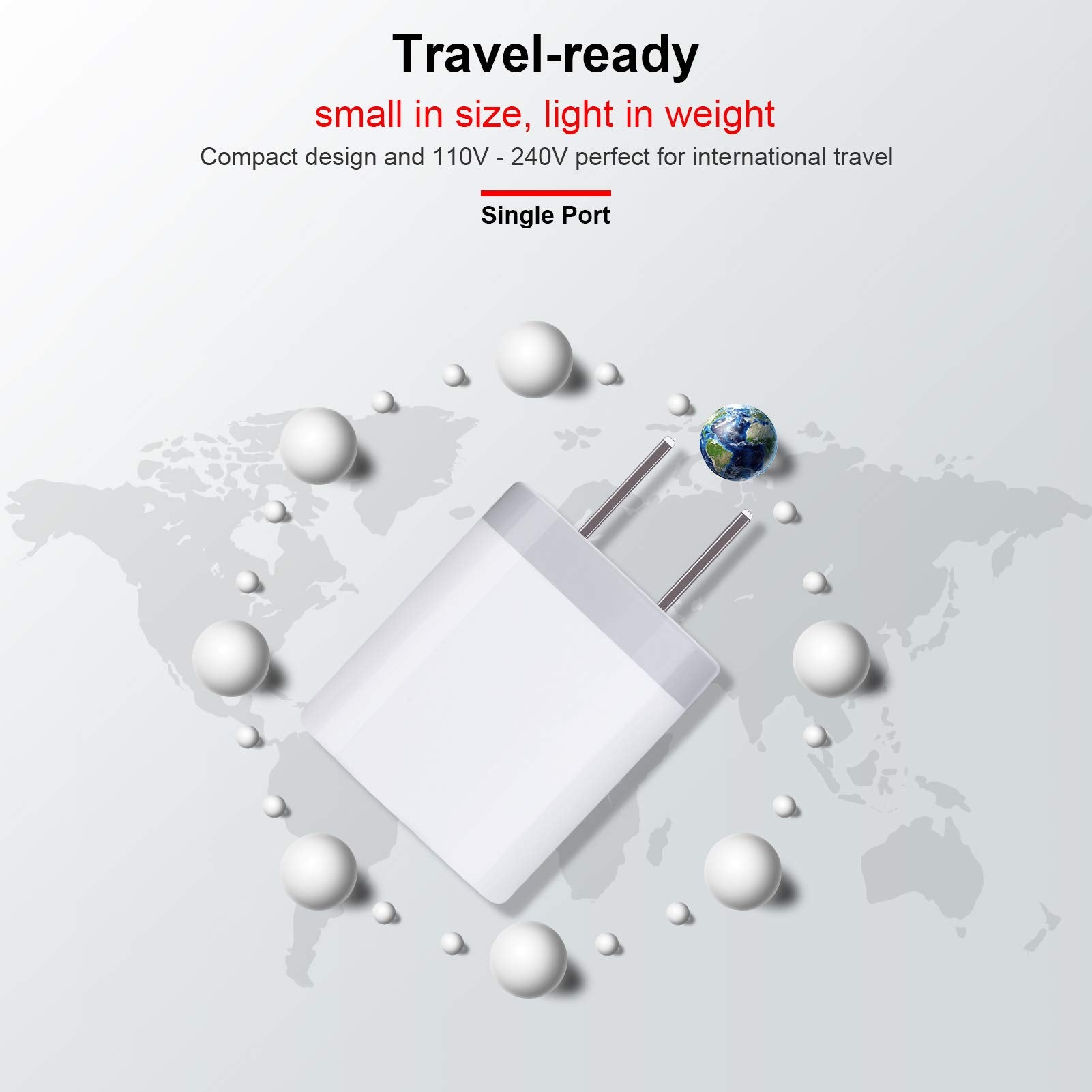 Charging Blocks For Iphone, Charger Box Sicodo 3Pack Plug In Phone Charger One Port Usb Power Adapter Cell Phone Brick Charging