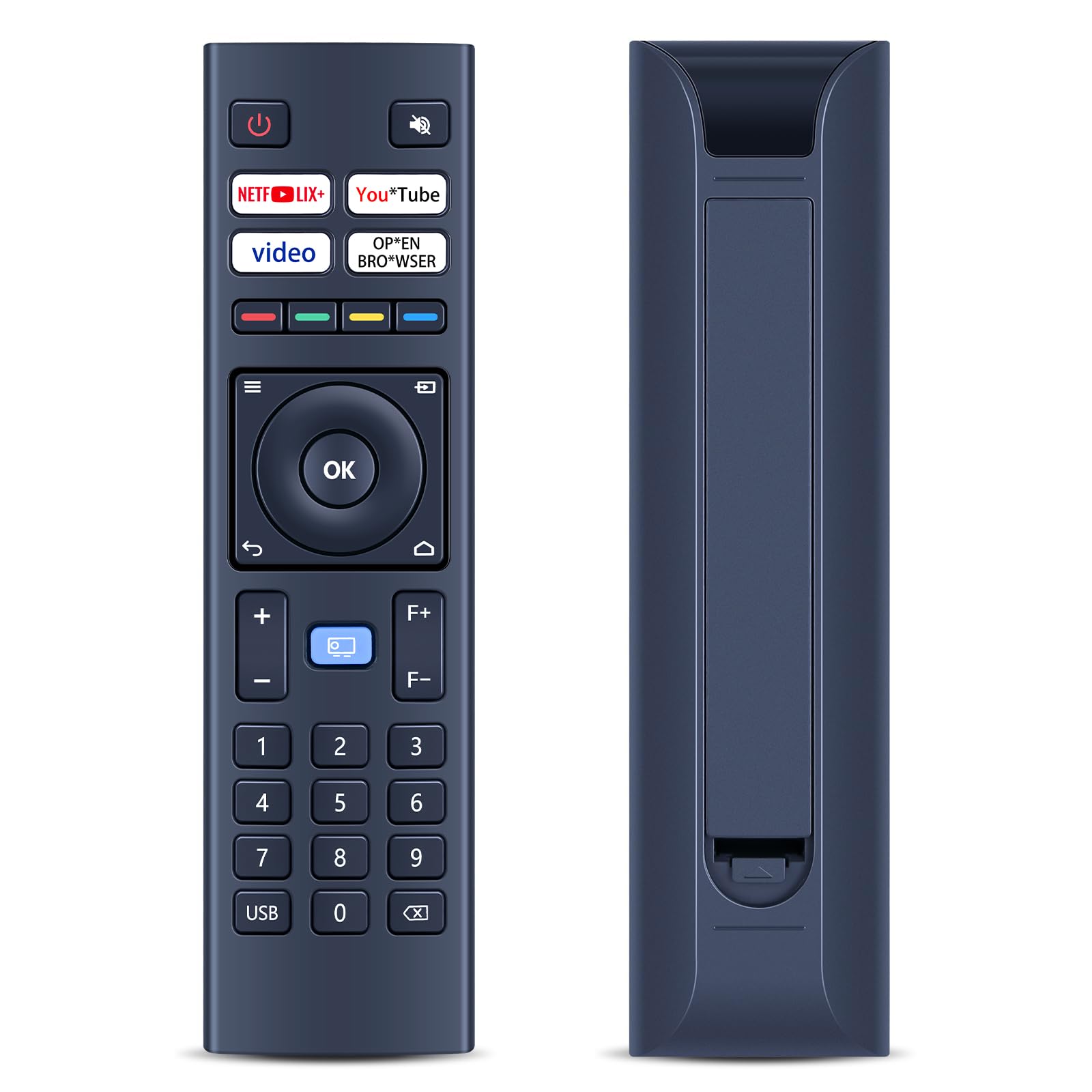 RETROSUN Projector Replacement Remote Control for WiMiUS K9 Home Theater, for VOPLLS 4K M10, for MECOOL KP2, for DBPOWER G01 Pro