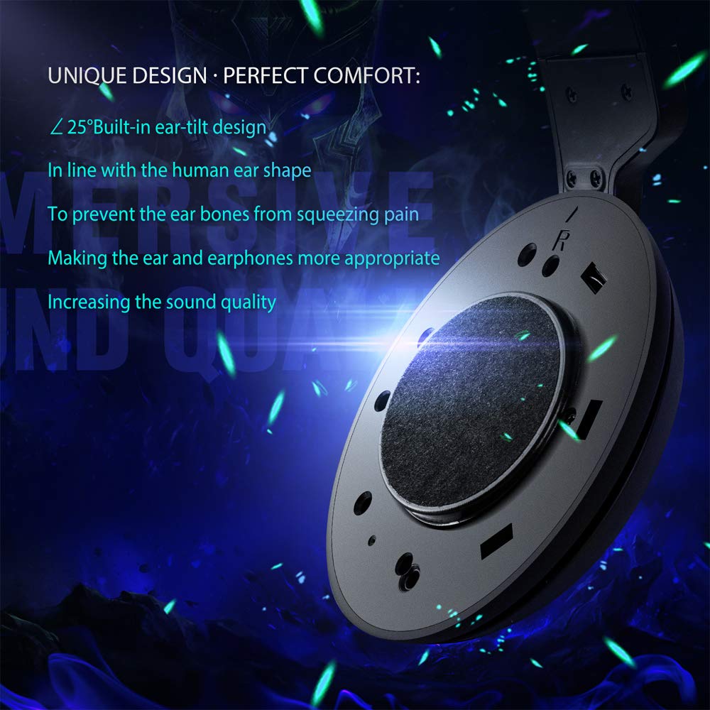 Octto Nubwo N12 Gaming Headset & Xbox One Headset & Ps4 Headset,3.5Mm Surround Stereo Gaming Headphones With Mic Soft Memory Ear