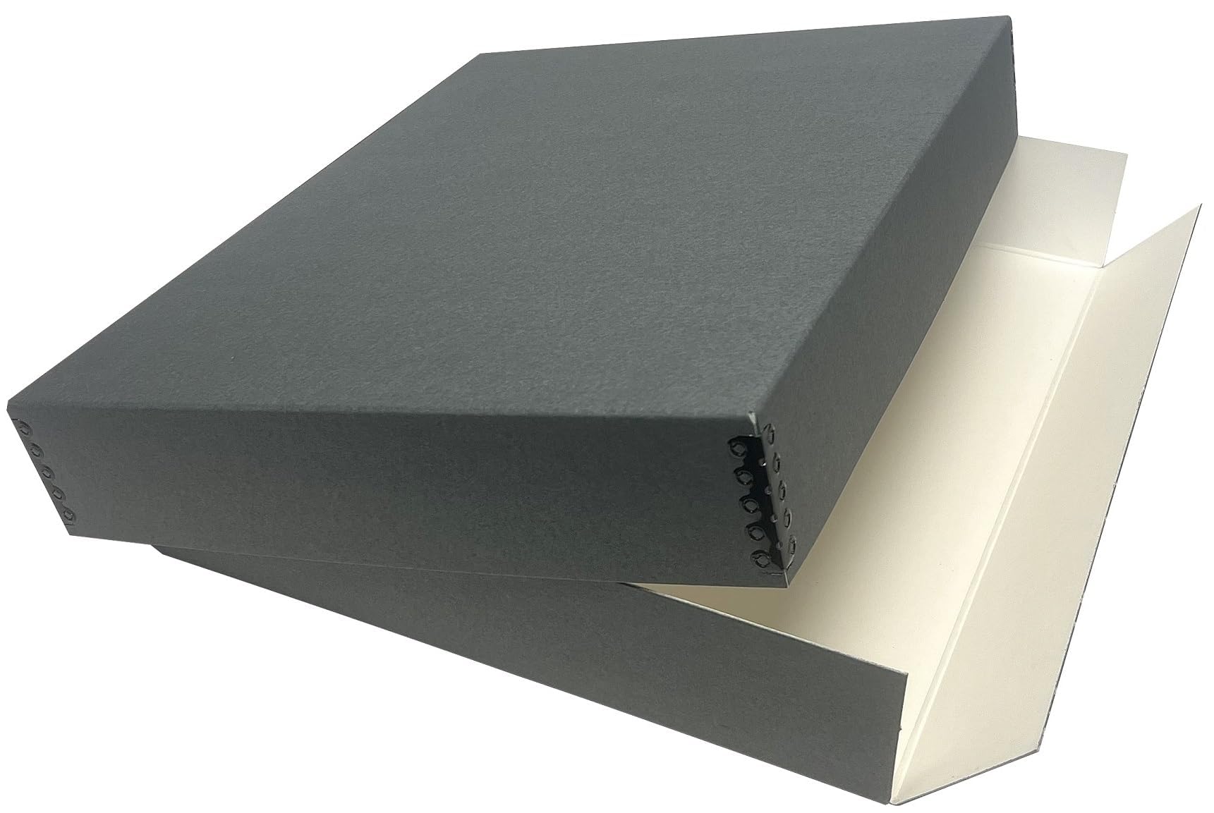 Lineco Museum Archival Storage Box, 14.75X18.75X3 In. Drop Front Design. Acid Free With Metal Edge. Organize Photos, Pictures, Prints, Documents, Crafts, Diy. Gray, 1 Pack