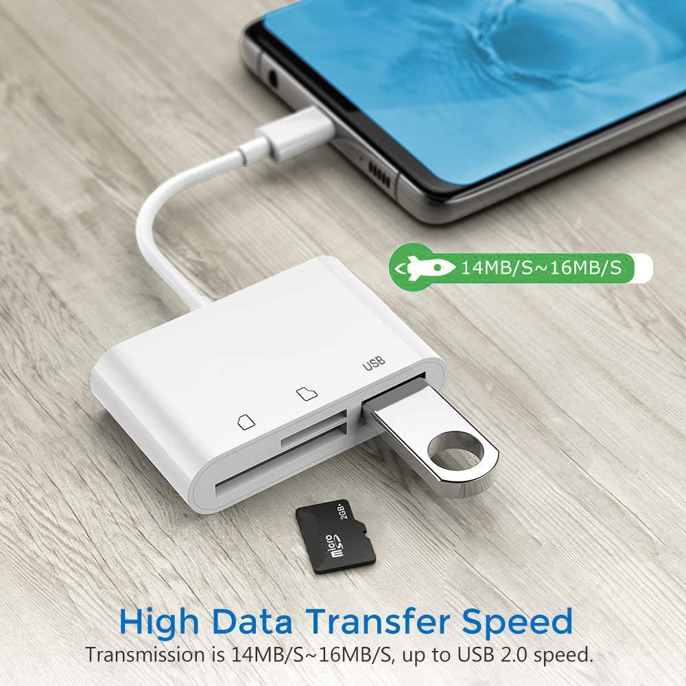 Sd Card Reader, Usb C Micro Sd Card Reader, Memory Card Reader Otg Adapter, Type C Sd/Tf Card Reader, Compatible With Macbook, L
