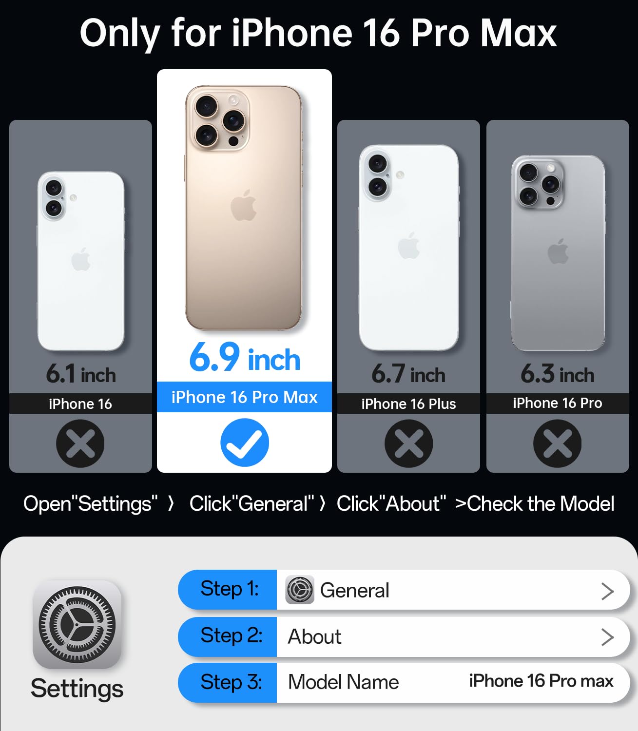 Meifigno Magnetic Case For Iphone 16 Pro Max 6.9, Compatible With Magsafe, Military Grade Protection, Translucent Matte Back Wit