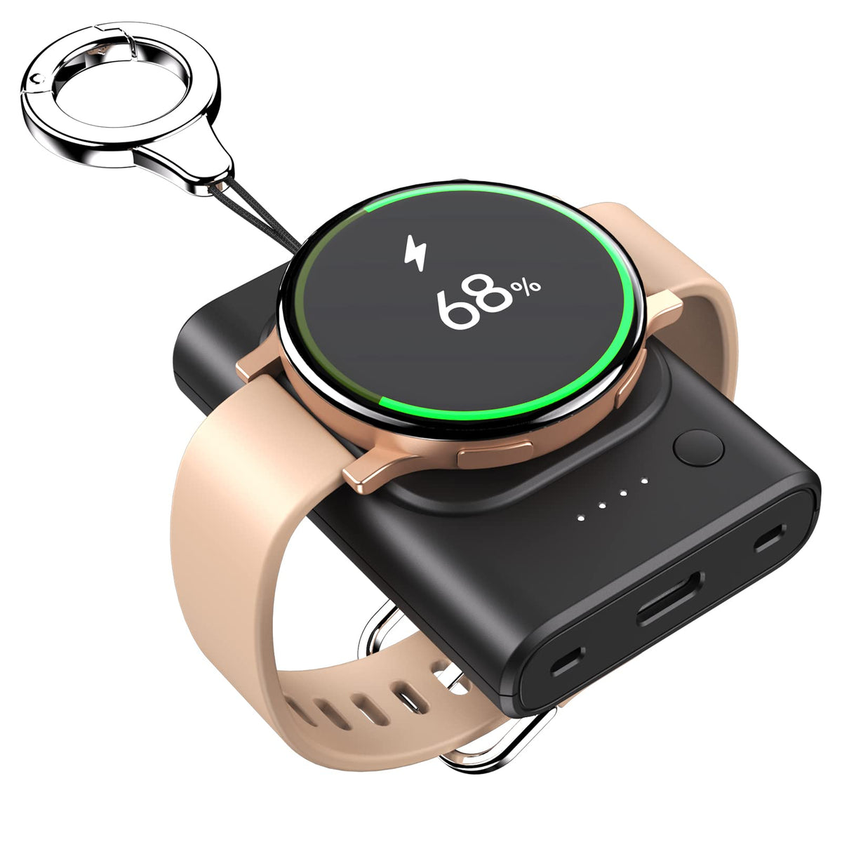 Watch Charger For Samsung,1800Mah Portable Charger For Galaxy Watch 6/6 Classic/5/5 Pro/4/4 Classic/3/Active 2, For Samsung Gear S3/Sport Watch Charger With Keychain