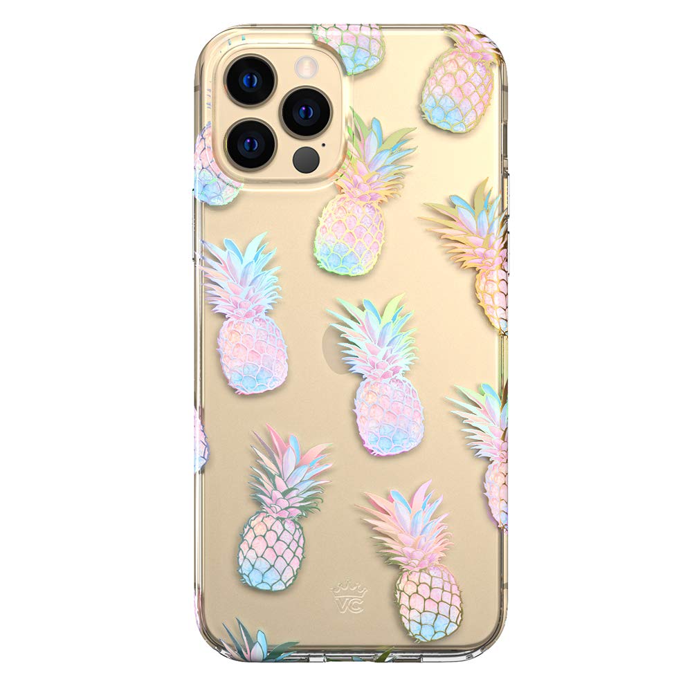 Velvet Caviar Clear Case For Iphone 12 Pro Max [8Ft Drop Tested] (Holographic Pineapple)