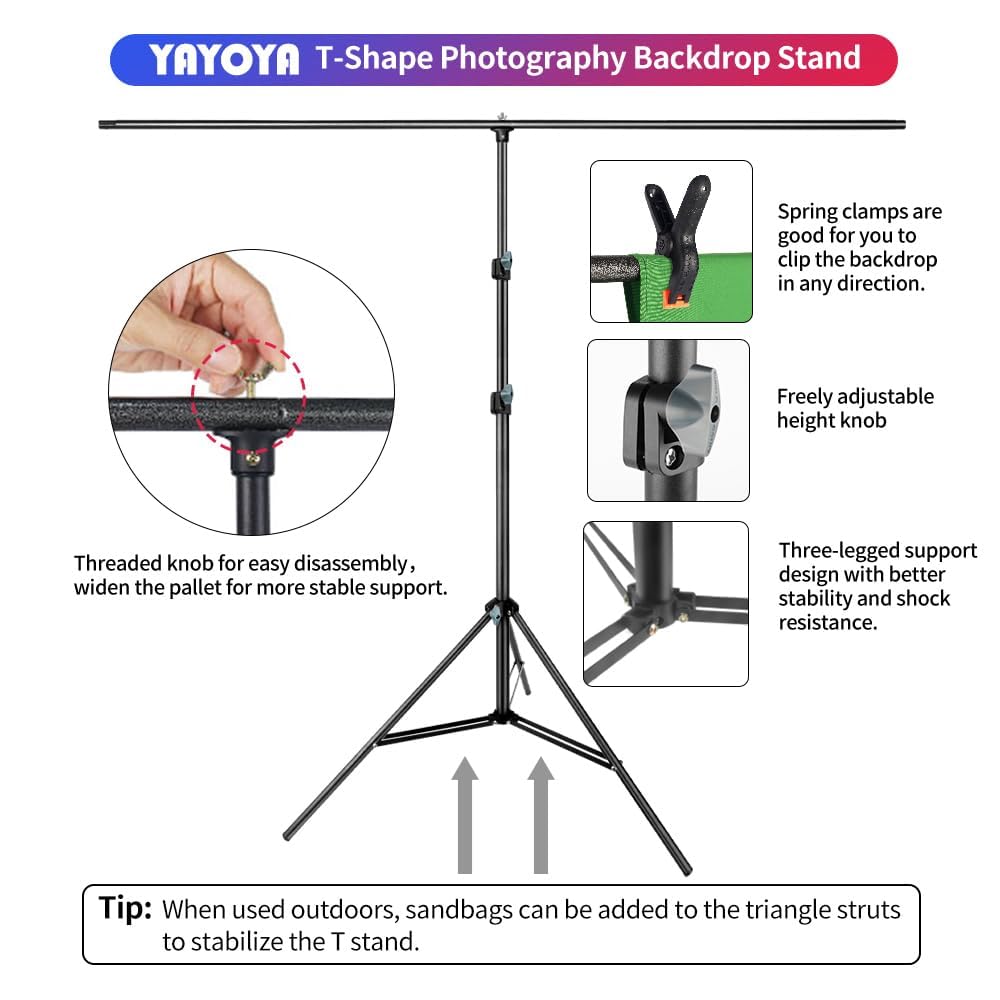White Green Screen Backdrop With Stand, 5X6.5Ft Small Green Screen Zoo ...