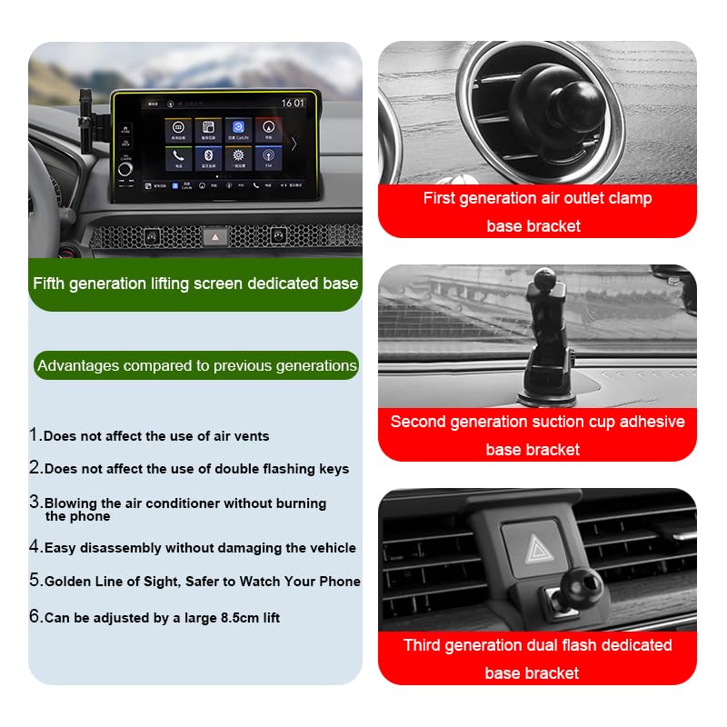 Car Phone Holder For Toyota Corolla Auto Accessories [Only For 2020-2025 Corolla] [Auto Lock Hands Free Cell Phone Mount Car Fit