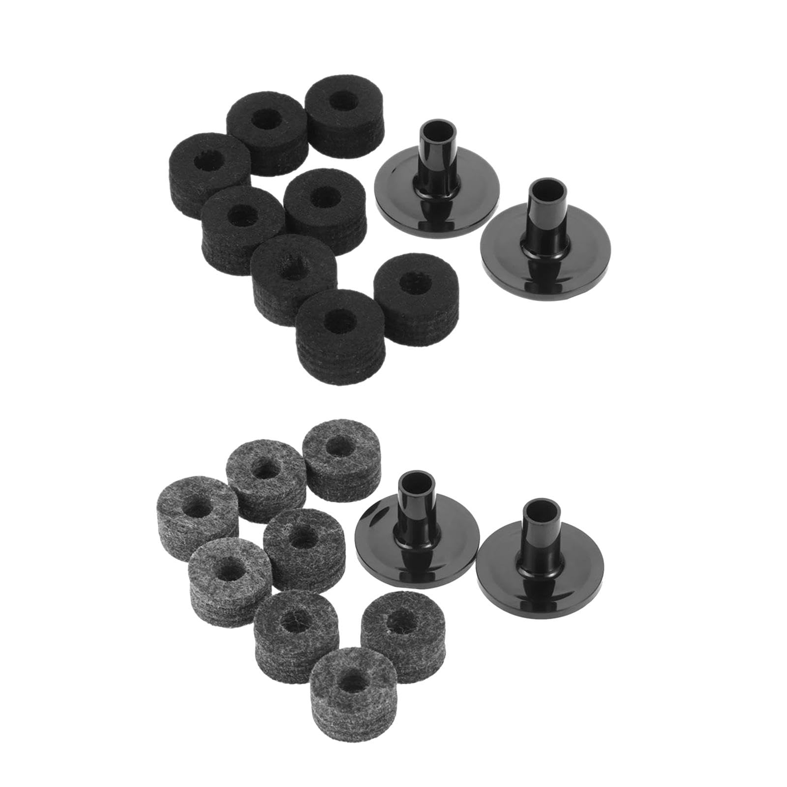 Urjix 10X Cymbal Replacement Accessories Drum Sleeve For Show Performance Practice Black