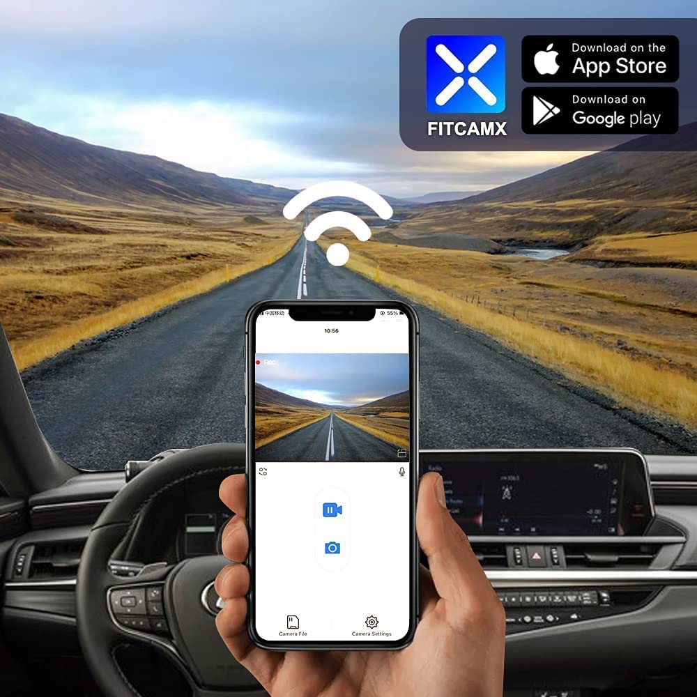 Fitcamx 4K Dash Cam Suitable For Lexus Es 2019 2025 Es350 Es300H F Sport Es250, Oem Style, 2160P Uhd Video, Built In Wifi & App,