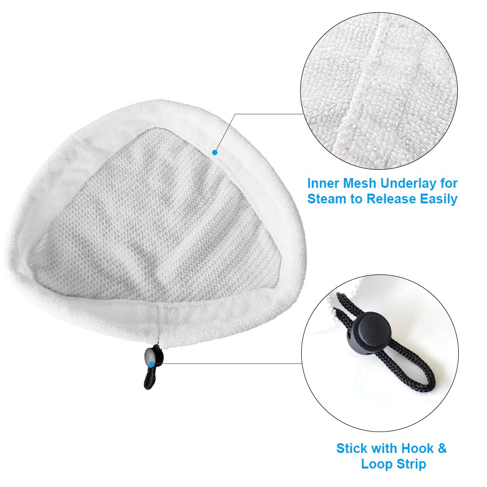 Fushing 6Pcs Steam Mop Pads,Reusable Washable Microfiber Steamer Cleaning Pads Replacement Pads Accessories For Steamboy X5 H2O